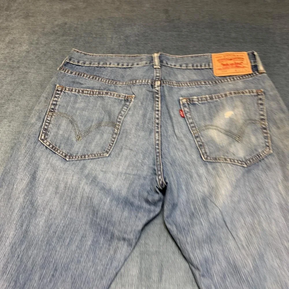 Levi's 559 Jeans Men 33x32 Blue Denim Cotton Relaxed Fit Straight Leg Distressed